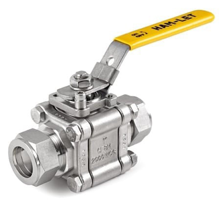 Ham-Let H-500-Ss-L-3/8 Manual 2-Way Ball Valve,Let-Lok,Ss