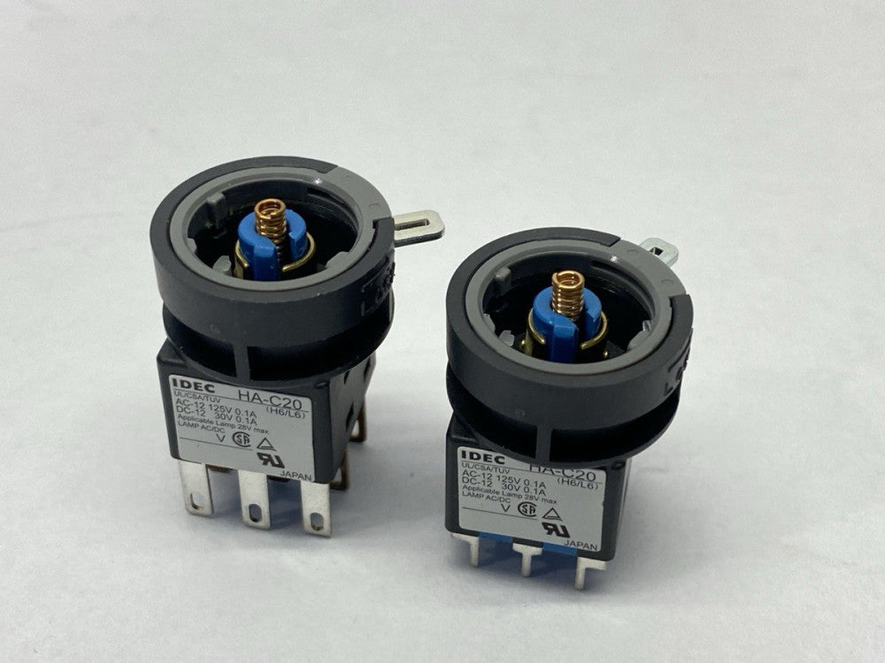 IDEC HA-C20 Pushbutton Switch 0.1A 125VAC 30VDC LOT OF 2