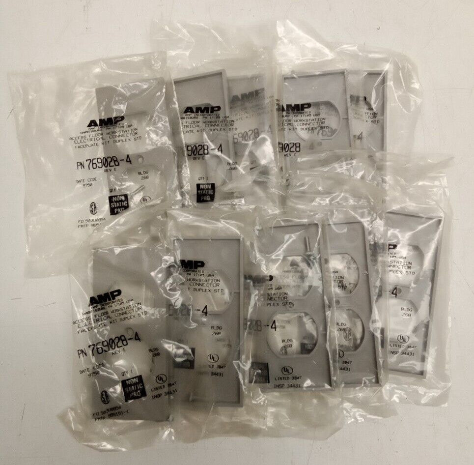 AMP 769028-4 Access Floor Workstation Duplex Faceplate Standard (Lot Of 10)