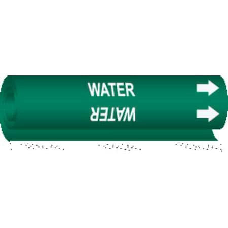 Brady 5786-Ii Pipe Marker,Water,Grn,2-1/2 To 7-7/8 In, 5786-Ii