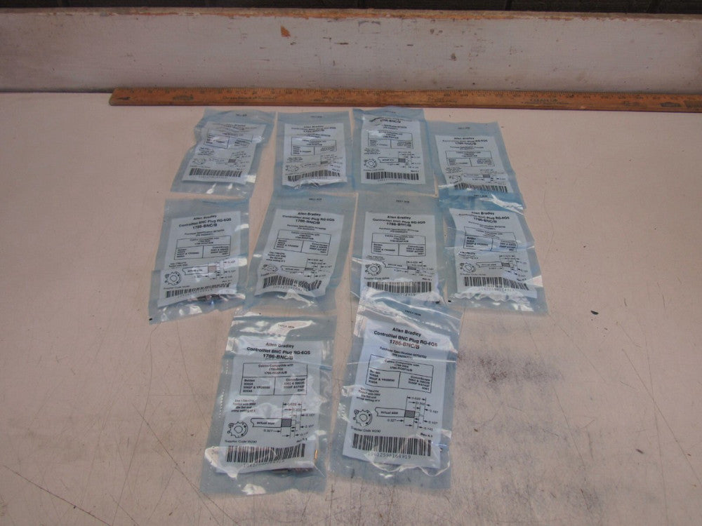 10-QTY ALLEN BRADLEY 1786-BNC/B CONTROLNET BNC PLUG RG-6QS NEW FACTORY SEALED !!