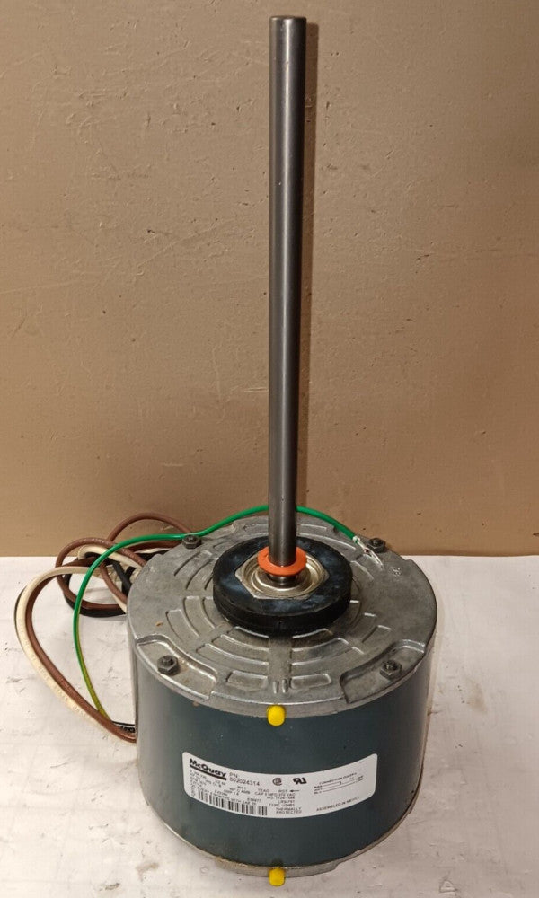 NEW MCQUAY 802024314 1/4 HP AC MOTOR 208-230 VAC 1-PHASE 1675 RPM TEAO CW ROT