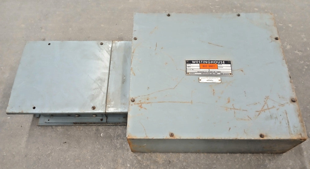 WESTINGHOUSE BUS DUCT END CABLE TAP BOX  1470676 600V 400A PH 3W CYC 60