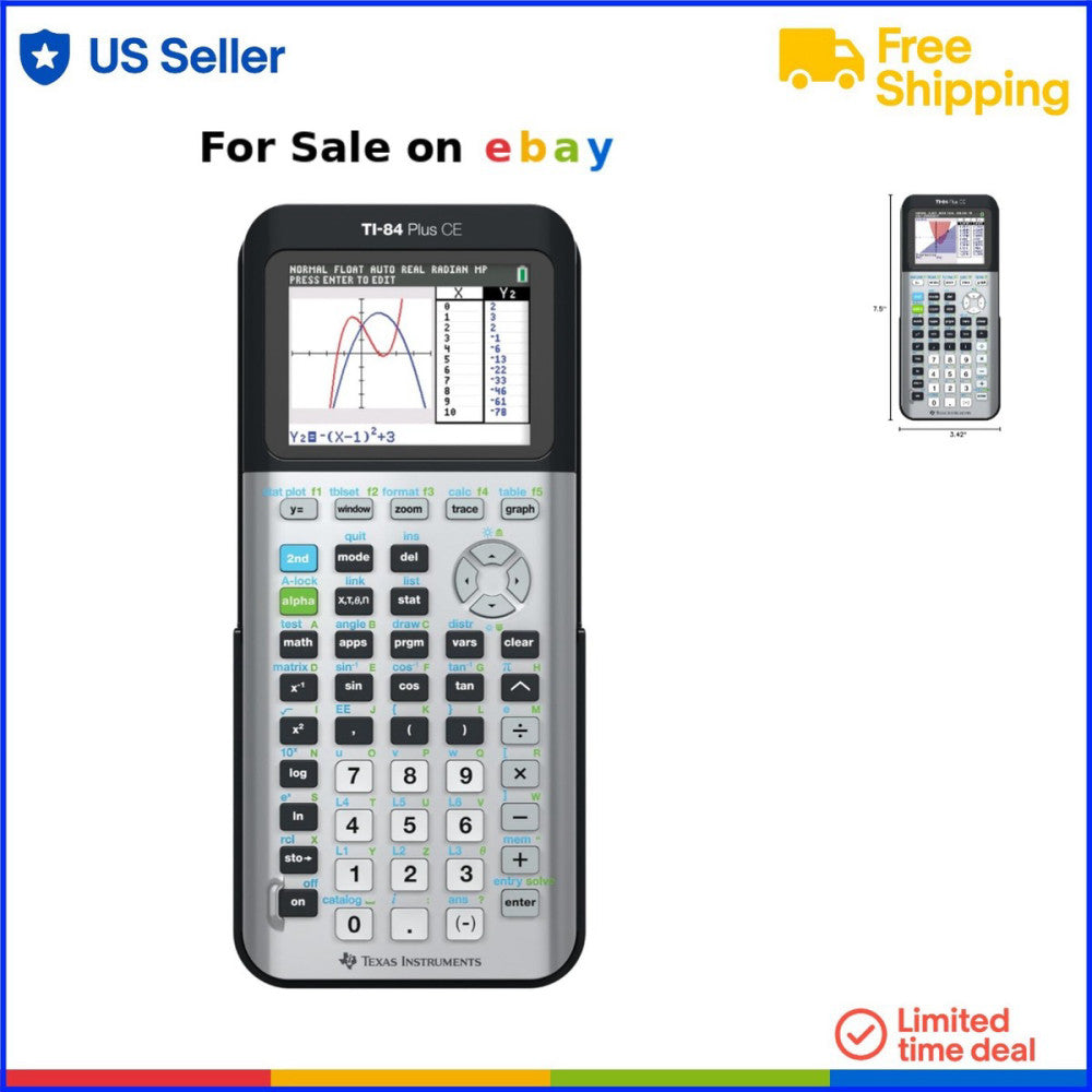 Graphing Calculator Color LCD Backlit Rechargeable for Math Science