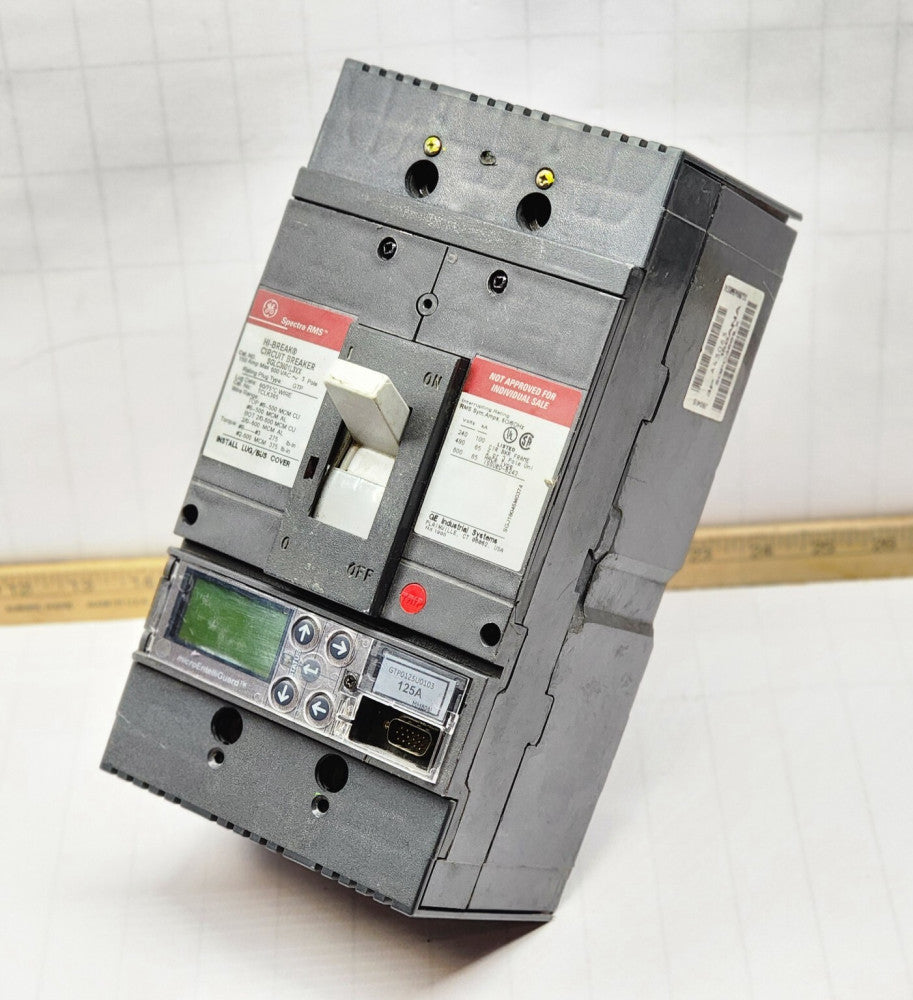 GE Spectra RMS 150 Amp Circuit Breaker W/ 125A Trip 600 VAC 3 Pole  SGLC3601L3XX
