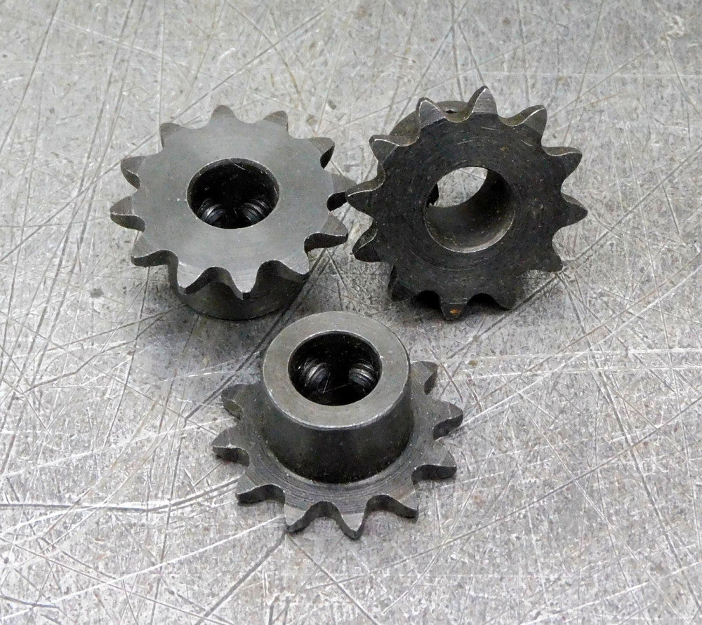 25B12HF-006 Sprocket 3/8" bore 12 Teeth RC25 RC 25 Gear Lot of Three (3)