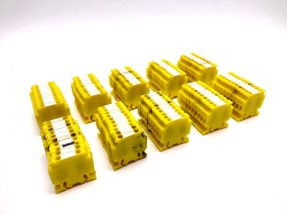 Allen Bradley 1492-HM1Y Finger Safe Terminal Block, Yellow, LOT OF 100