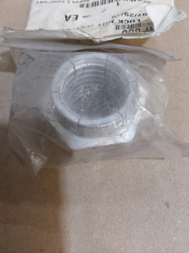 (1) 1"-8 Flexloc Nut Plain Finish Carbon Steel Top Lock Nut 1-8