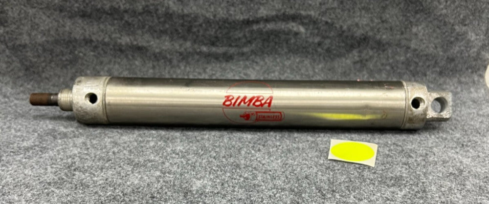 BIMA 178-DP PNEUMATIC CYLINDER STROKE LENGTH 9" ROD DIA 3/8" OAL 13-1/2"
