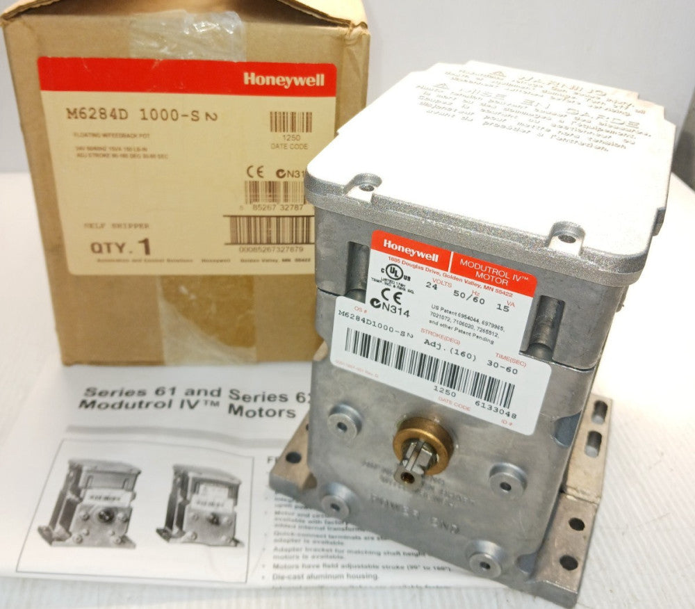 New Honeywell M6284D1000 Modutrol IV Actuator Motor 24V 90-160º adj stroke