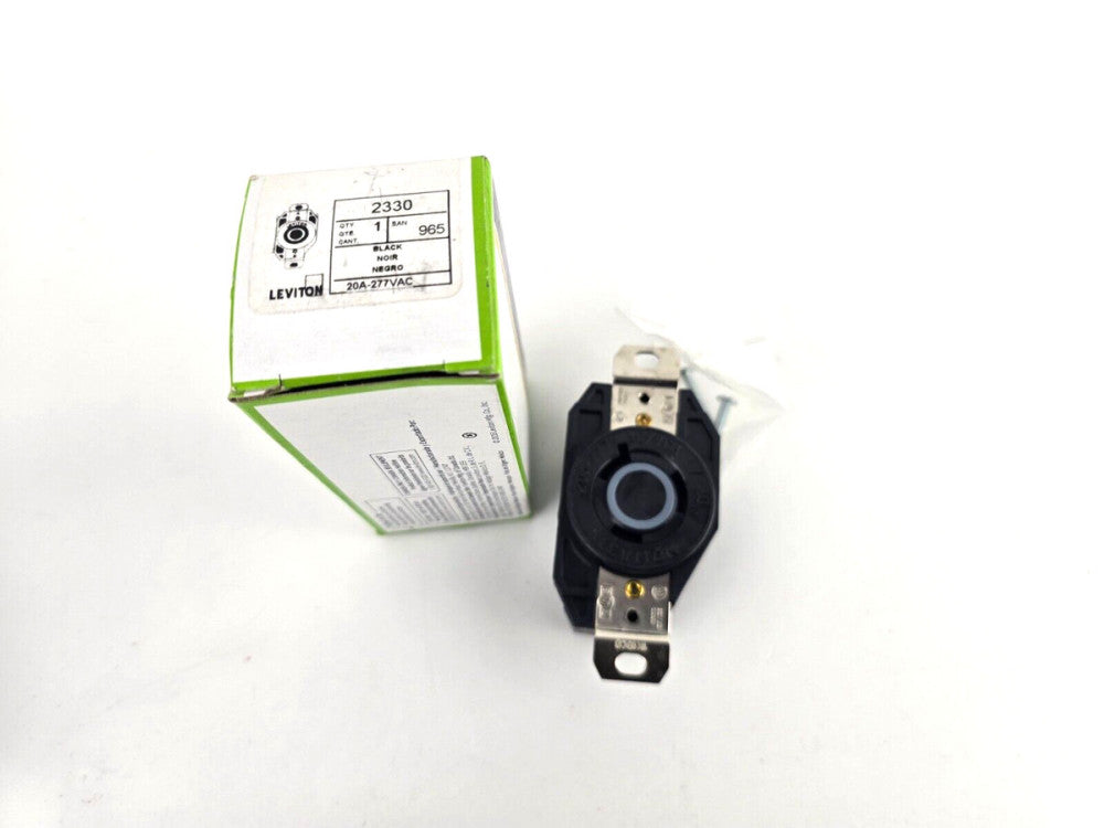 Leviton 2330 NEMA L7-20R Single Locking Receptacle 20A 277V 2P 3W