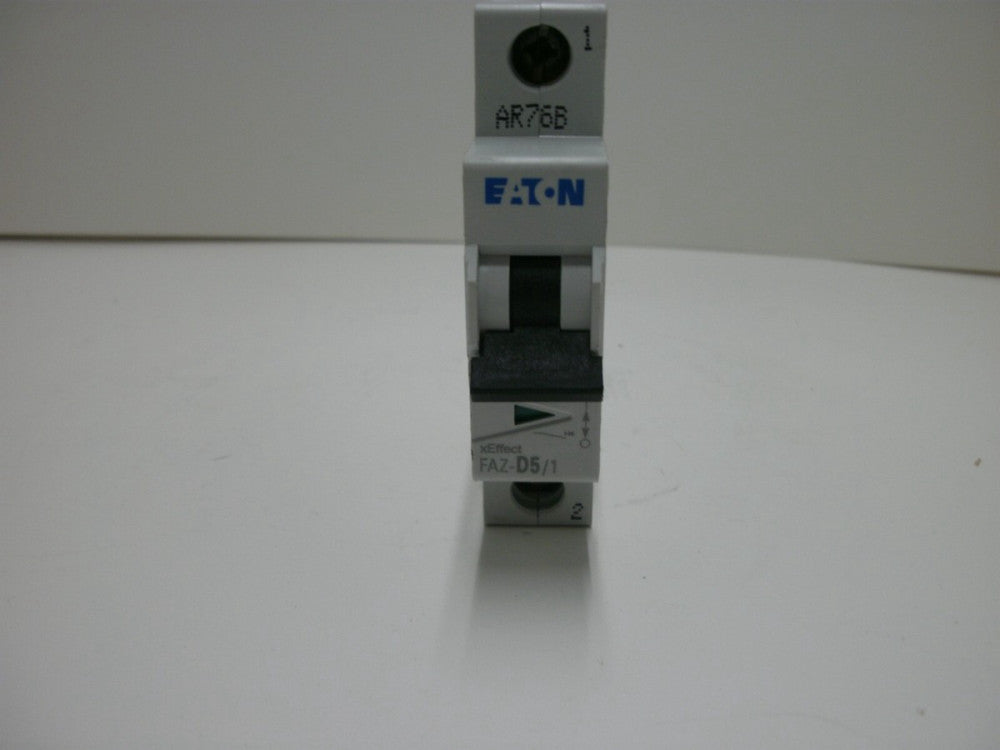 EATON FAZ-D5/1-SP MINIATURE CIRCUIT BREAKER 5 A 1 POLE 230 V D CURVE DIN RAIL MT