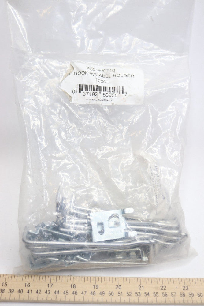 (10-Pk) Hook w/ Label Holder R35-4-KIT10