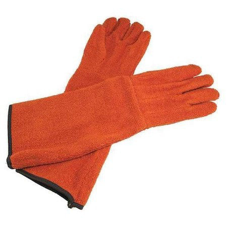 Sp Scienceware H13201-0001 Gloves, Cotton Terry Cloth, 18 1/2 In L, Orange, 1 Pr