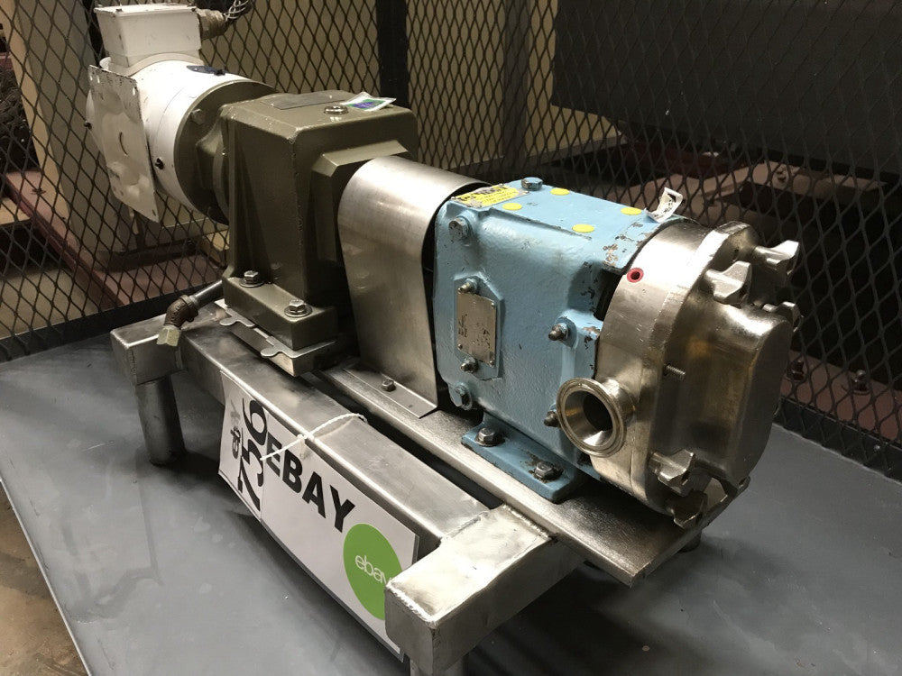 WAUKESHA 015 ROTARY POSITIVE DISPLACEMENT PUMP 1.5HP 3PH w/ STOBER GEARBOX
