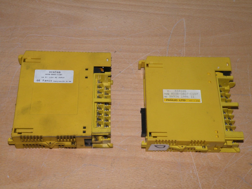 (2) FANUC A03B-0807-C107  AIA16G INPUT MODULES