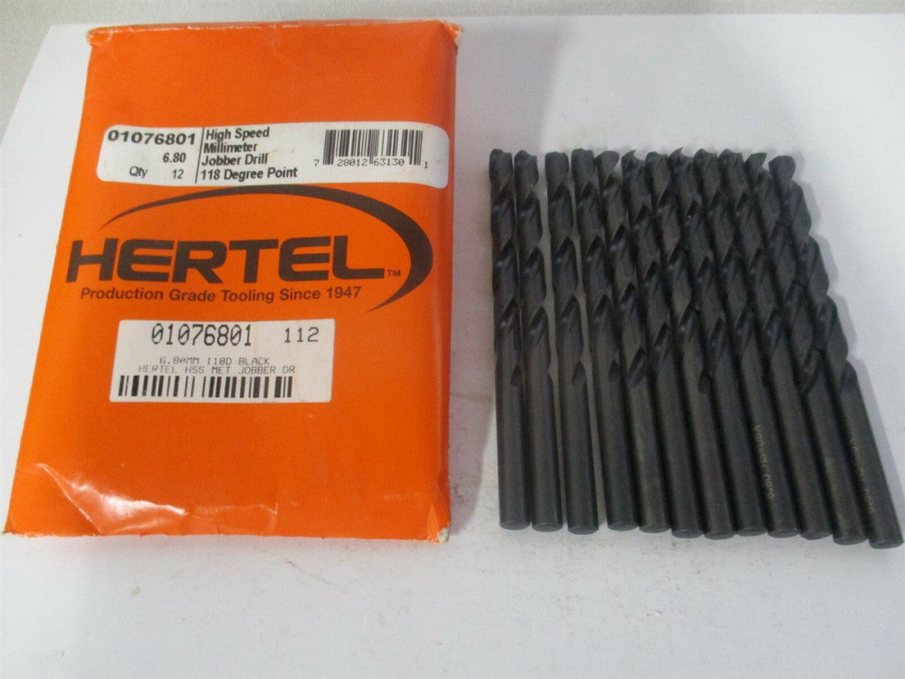 (301 6.80) 6.8mm x 73.00 x 105.00 118° High Speed Steel Jobber Drill - Qty 12