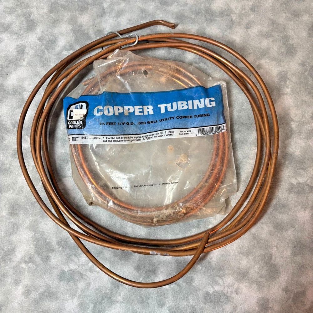 Lot of 2 Dial Copper Tubing 1/4” O.D. .020 Wall  25ft Sealed + Short apx. 17""