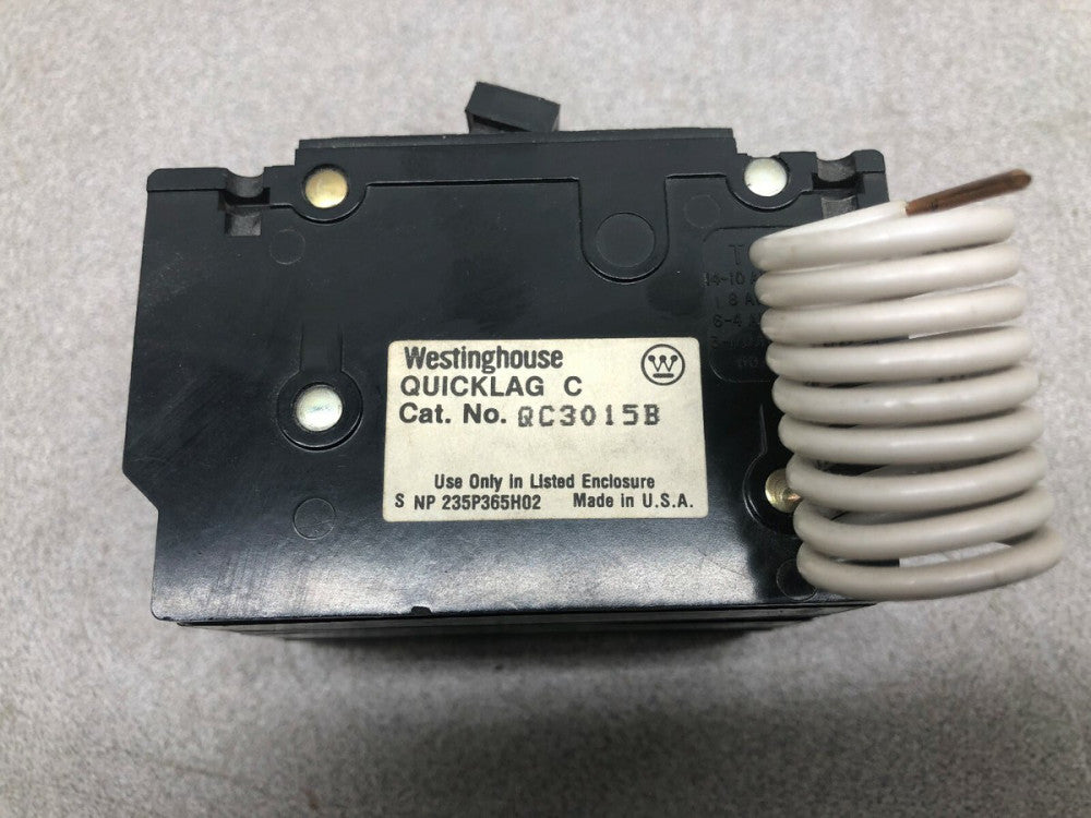 NEW NO BOX WESTINGHOUSE QUICKLAG 15 AMP 3 POLE 120/240 VAC BREAKER QC3015B