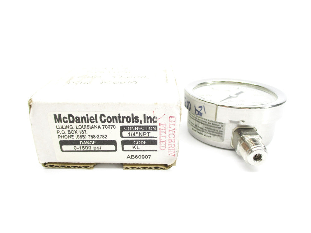 MCDANIEL CONTROLS KL AB60907 0-1500PSI NSMP