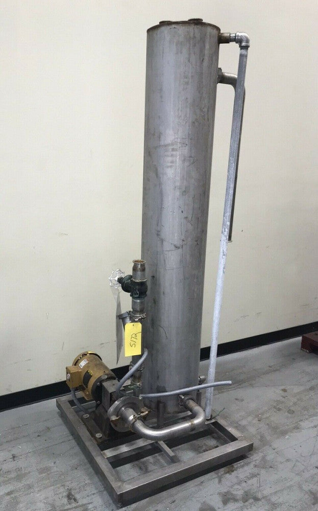 Fristam FP721-145 S/S Centrifugal Pump, 35gal S/S Vertical Tank, 2" Check Valve
