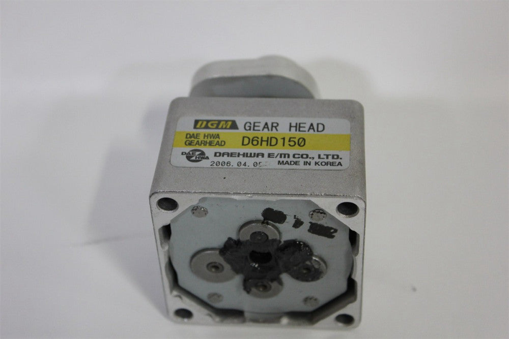DGM GEAR HEAD D6HD150 FOR D615-18B1 GEARED MOTOR