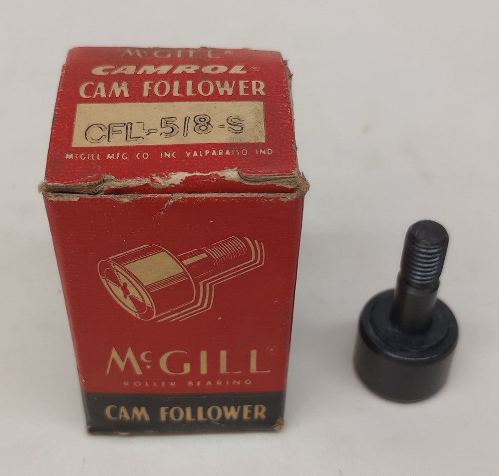McGill CFL-5/8-S Cam Follower 5/8" Roller OD 7/16" Roller Width 1/4" Stud Dia