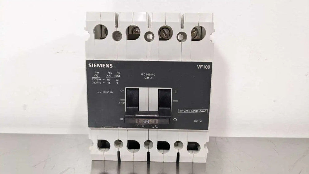 Siemens 3VF2214-0JN41-0AA0 Circuit Breaker 63A VF100 4 Pole