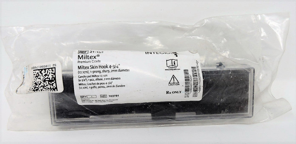 Miltex 21-152 Skin Hook 4¾" Sharp Prong 2mm Dia German Stainless Steel - NEW