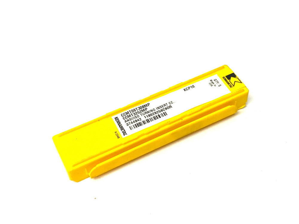 Kennametal 3744942 Screw-On Positive Inserts CCMT09T308MP PKG OF 5