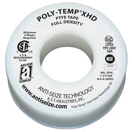 Anti-Seize Technology 46230 Thread Sealant Tape,1/2 In. W,260 In. L
