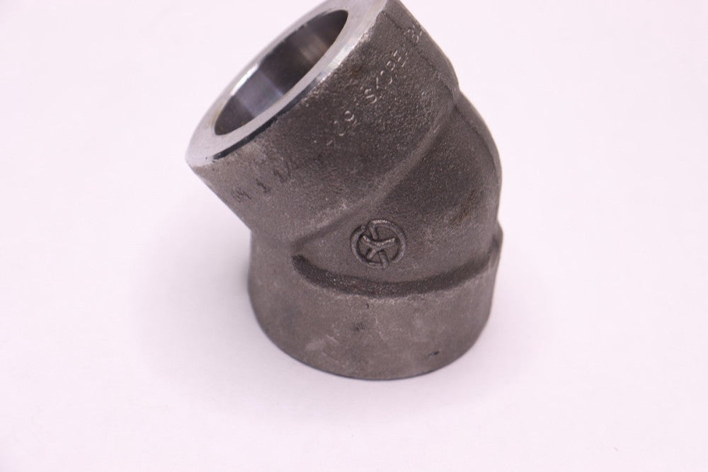 Socket Weld 45 Degree Elbow Forged Steel 1-1/4"