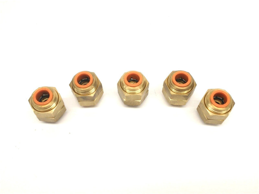 SMC KQ2E13-00A Bulkhead Union One-Touch Fitting 1/2" Tube Size LOT OF 5