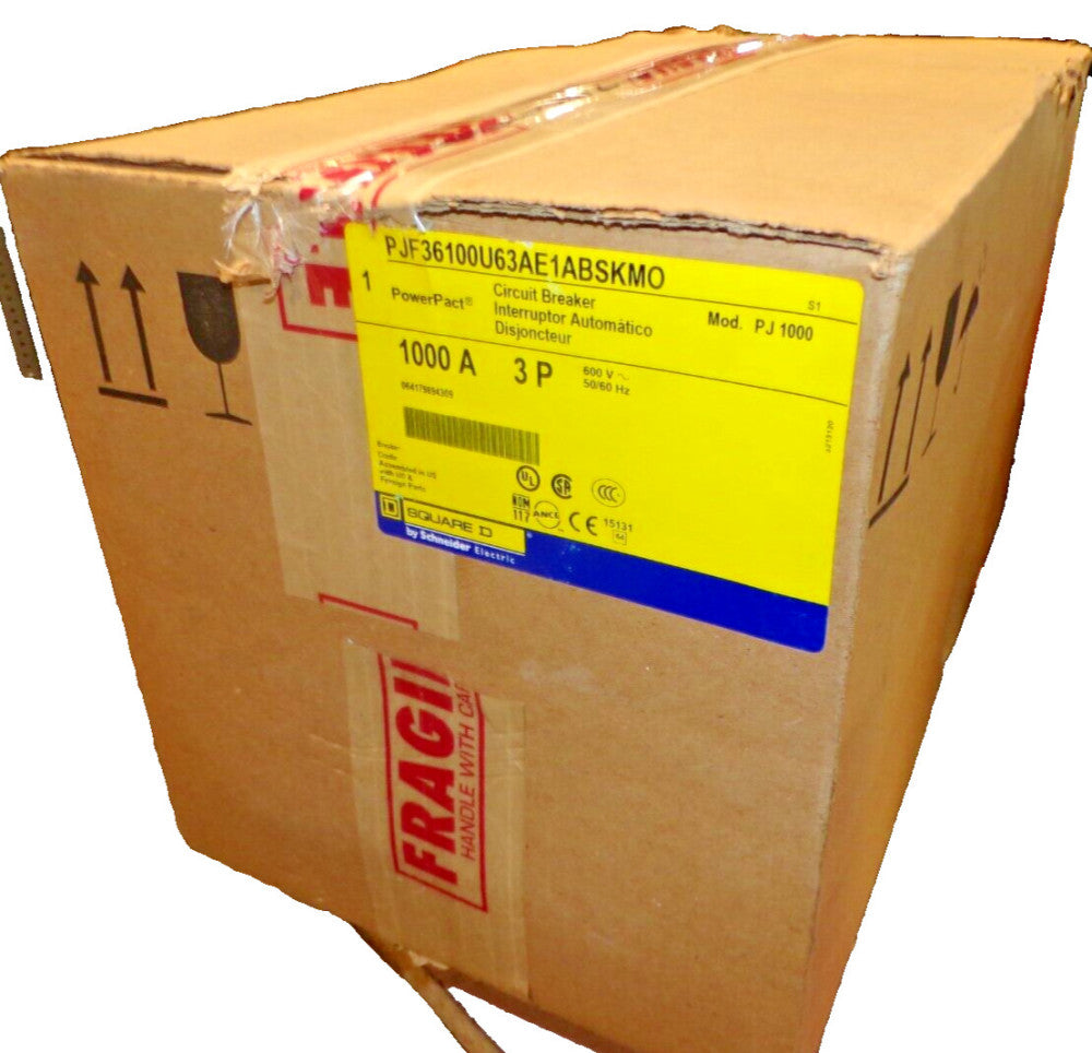 New Square D Powerpact 1000 Amp Circuit Breaker  PJF36100U63AE1ABSKMO