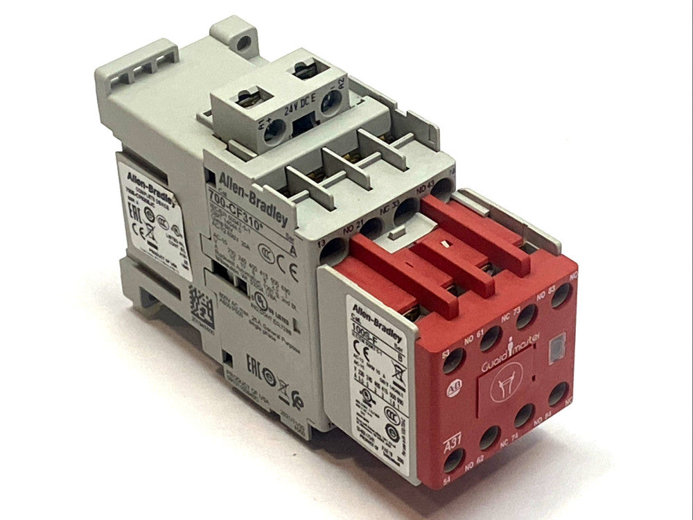 Allen Bradley 700‑CF310 Industrial Relay + 100S‑F Auxiliary Contact Block