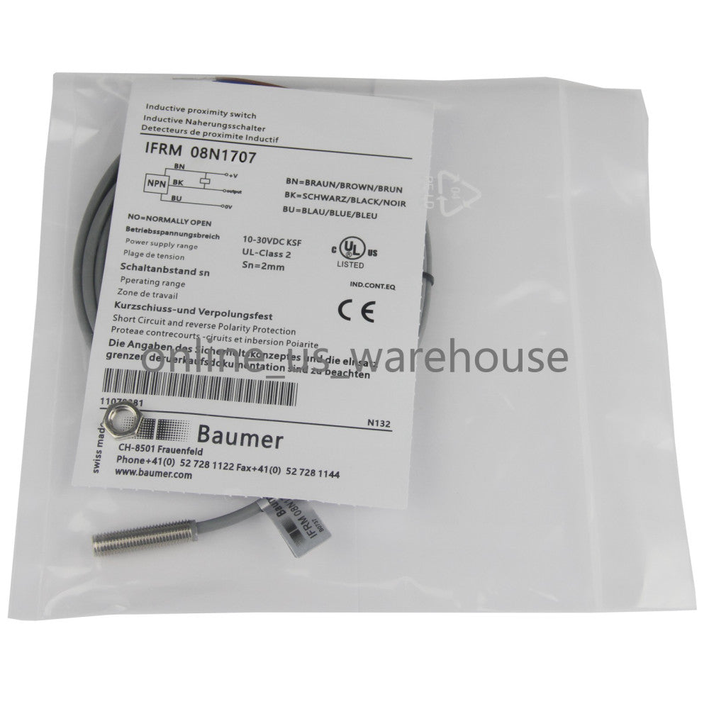 One Brand New BAUMER IFRM 08N1707 10-30VDC Proximity Switch