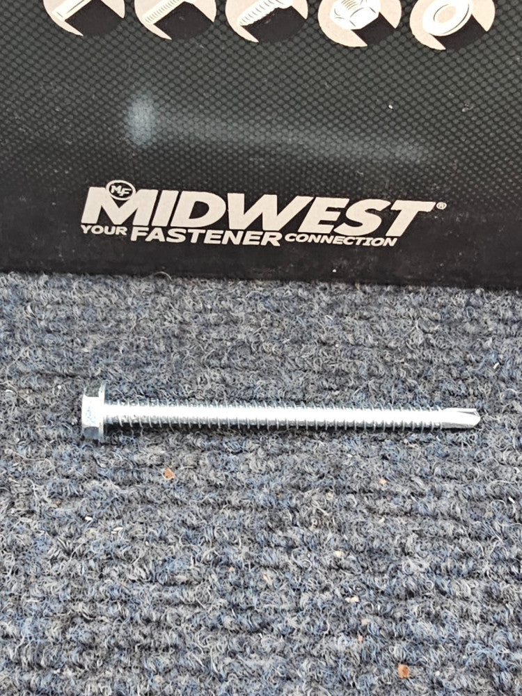 (100 PIECES) Midwest Fastener 50890 Hex Washer Self-Drilling Screws #10 x 2-1/2"