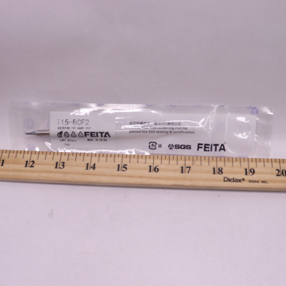 Feita Soldering Tip Bevel Tinned Face 2mm/45Â° x 11.5mm T15-BCF2