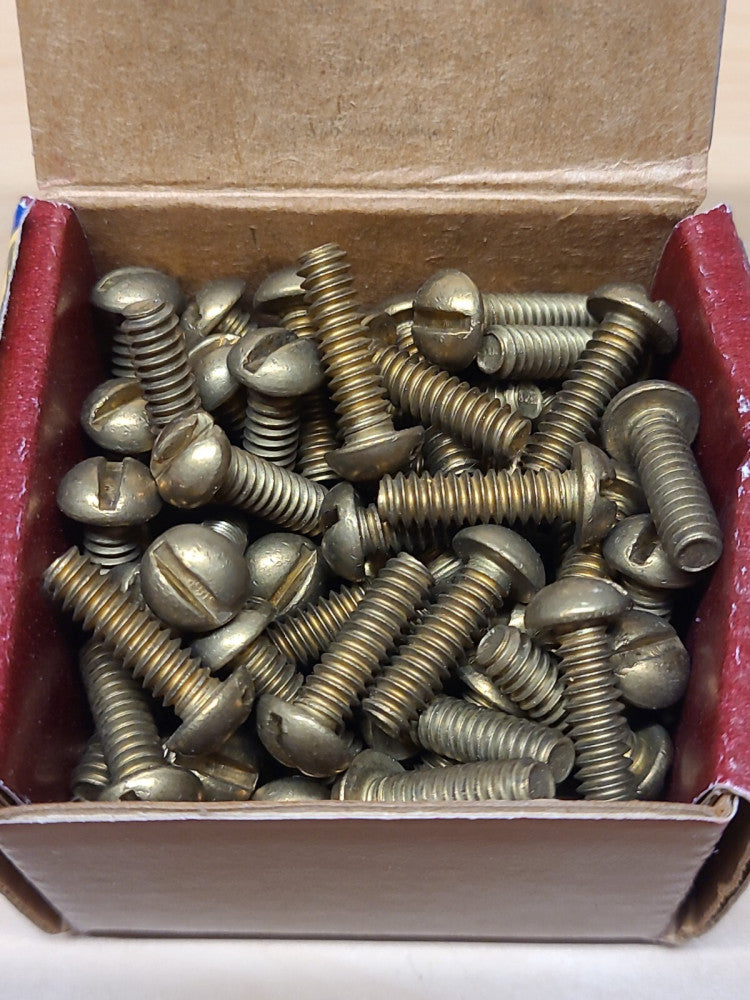Lot Of 100 10-24 Thread Round Head Brass Machine Screws 5/8" Long