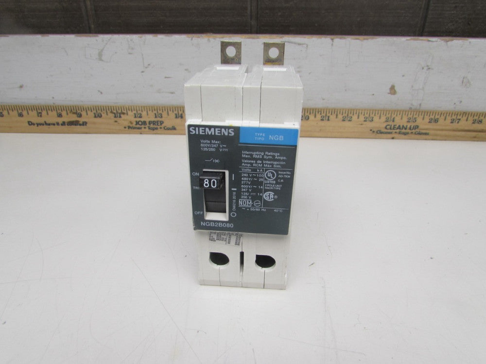 SIEMENS NGB2B080 CIRCUIT BREAKER ,2P-80AMP / 600V MAX GOOD TAKEOUT! MAKE OFFER!!