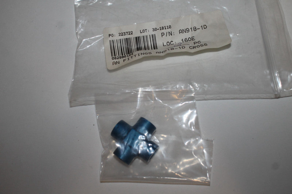 NPT Aluminum Pipe Cross PN AN918-1D NOS NEW!