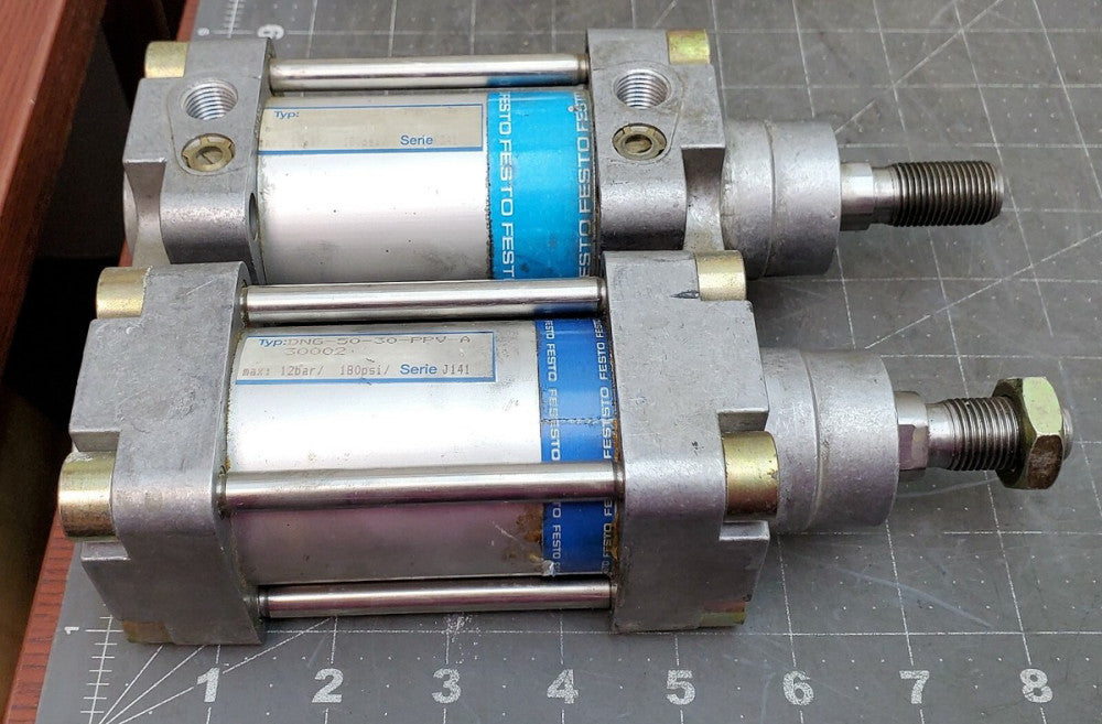 (2) Festo DNG-50-30-PPV-A Pneumatic Cylinder 50mm Bore, 30mm Stroke [A6B1] 