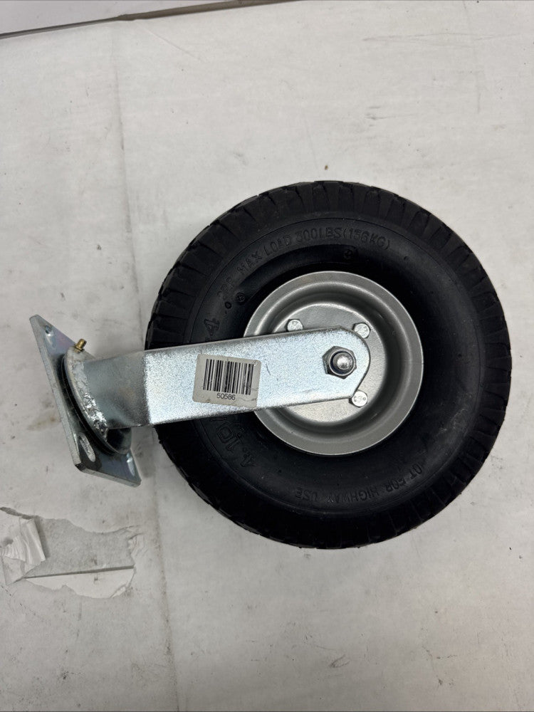 Strongway 10in. Flat-Free Rubber Foam-Filled Swivel Caster, 300-Lb. Capacity,