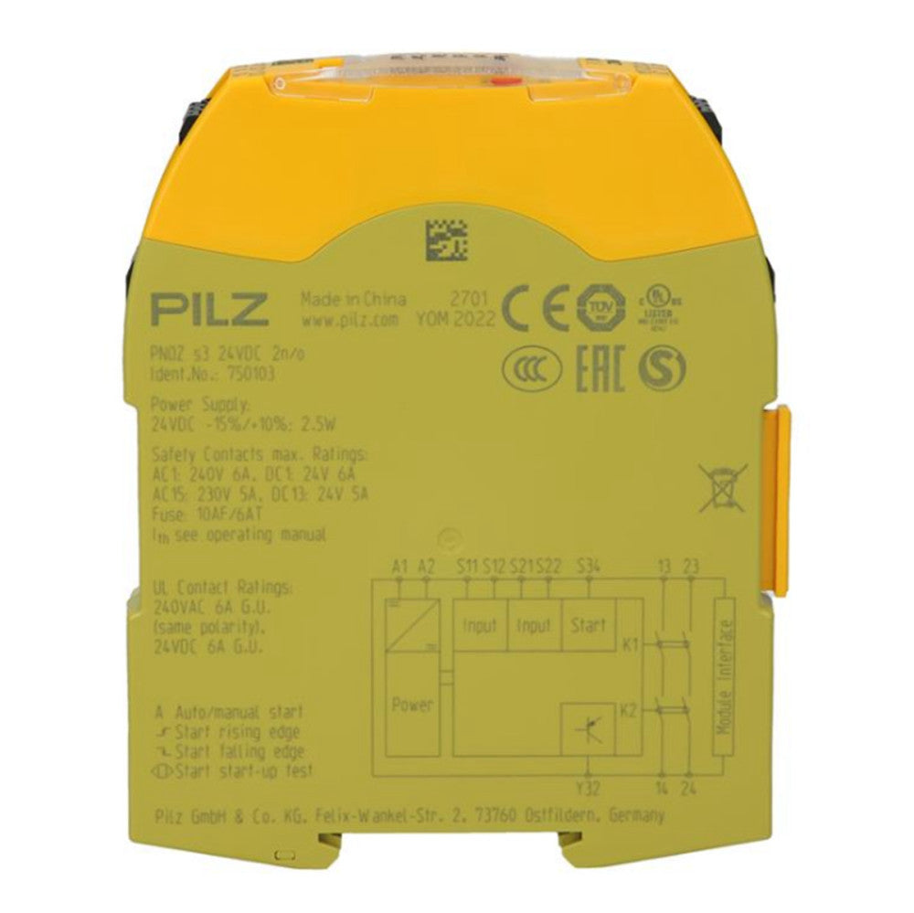 One Brand New PILZ PNOZ S3 750103 Safety Relay