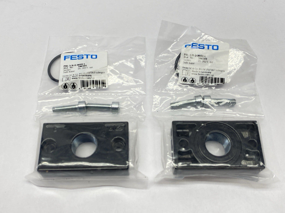 Festo PBL-3/8-D-MIDI-L Sub Base 546501 LOT OF 2