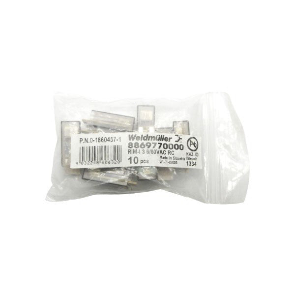 WEIDMULLER 8869770000 RIM-I 6/60VAC (PKG OF 10) NSMP