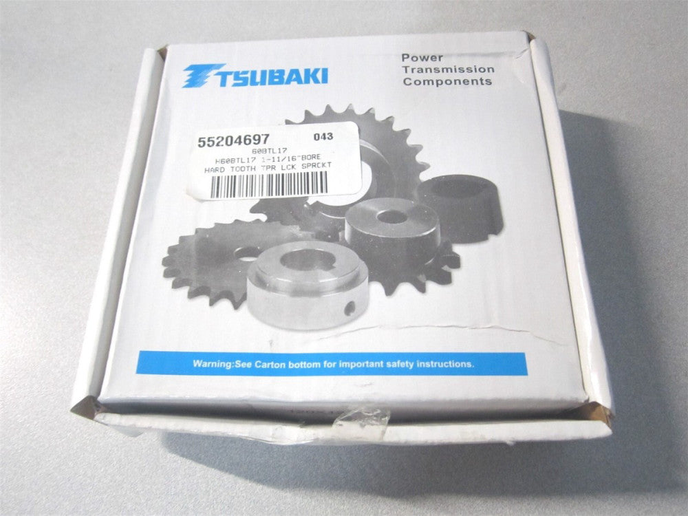 U.S. Tsubaki (60BTL17) 3/4" x 1-11/16" x 4.46" 17 Tooth Taper Lock Sprocket 