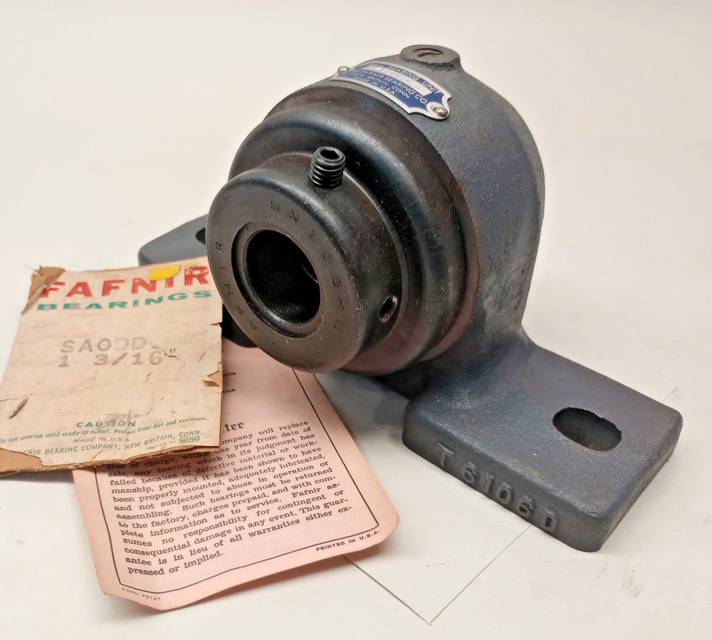 Fafnir SAODD-1-3/16 Pillow Block Ball Bearing 2-Bolt 1.1875 inch Bore Timken
