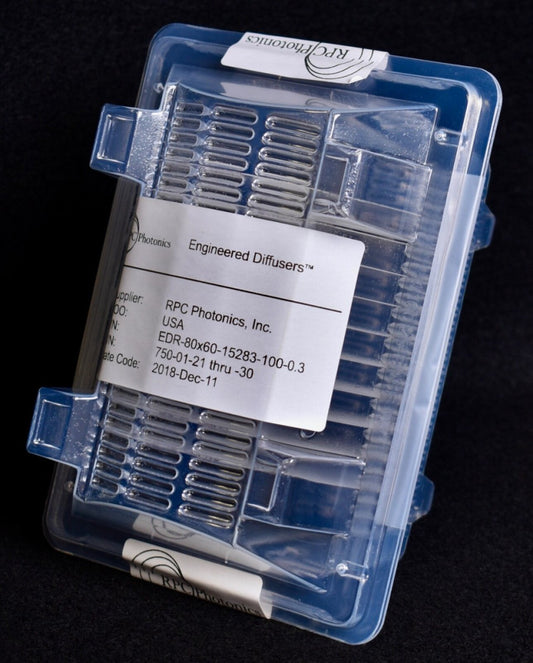 10 Count RPC Photonics Engineered Diffusers Polymer on Glass EDR 80x60 100mm
