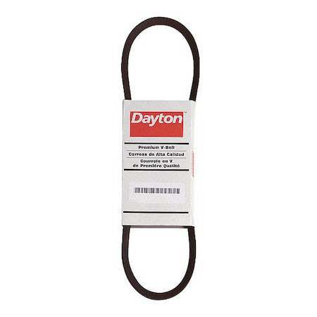 Dayton 13W535 3Vx235 Cogged, Wedge V-Belt, 23.5 In Outside Length, 3/8 In Top
